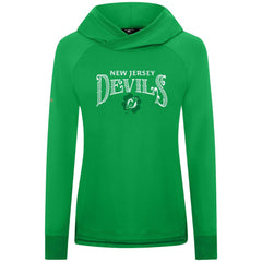 New Jersey Devils - Levelwear Women's St. Patrick's Day Slender Raglan Hoodie Kelly Green