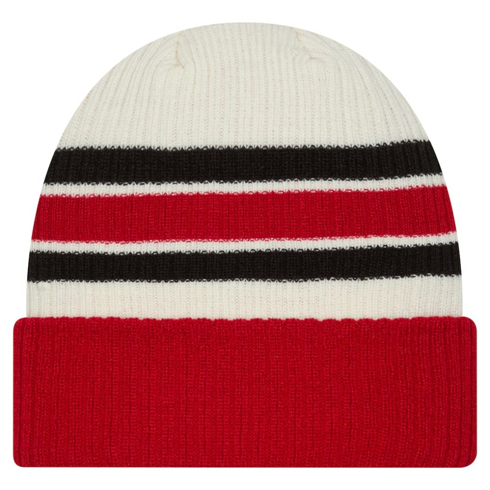 Detroit Red Wings - New Era Vintage Cuffed Knit Hat Cream/Red