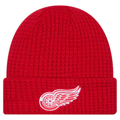 Detroit Red Wings - New Era Waffle Cuffed Knit Hat Red