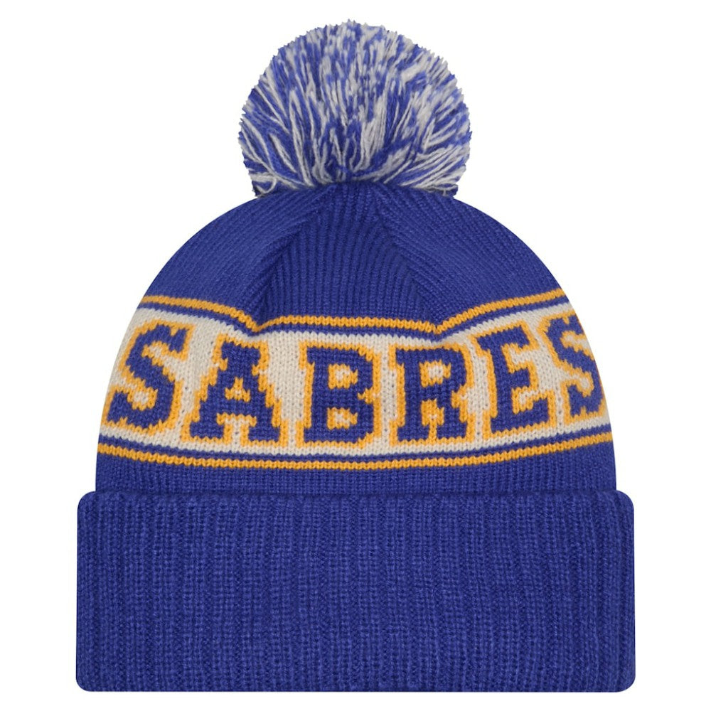 Buffalo Sabres - New Era Retro Cuffed Knit Hat with Pom Royal