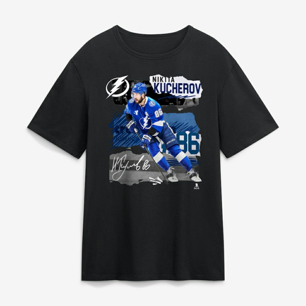 Nikita Kucherov Tampa Bay Lightning - Fresh Ice T-Shirt Black