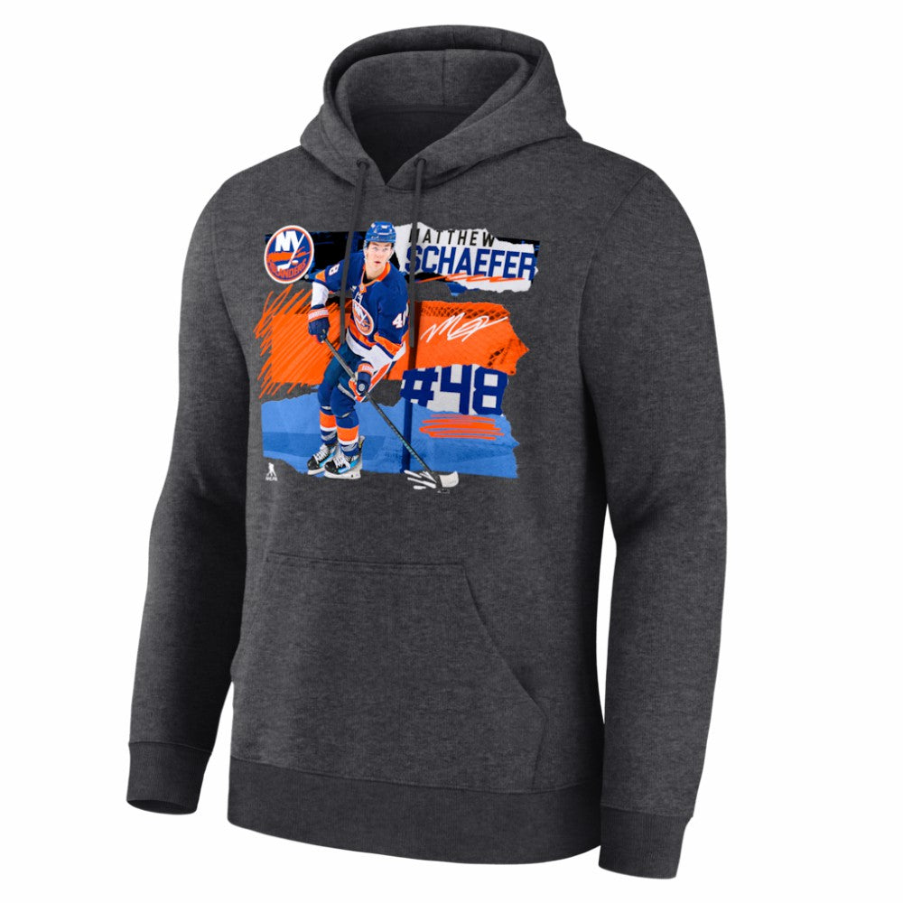Matthew Schaefer New York Islanders - Fresh Ice Hoodie Charcoal