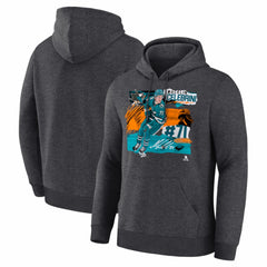 Macklin Celebrini San Jose Sharks - Fresh Ice Hoodie Charcoal