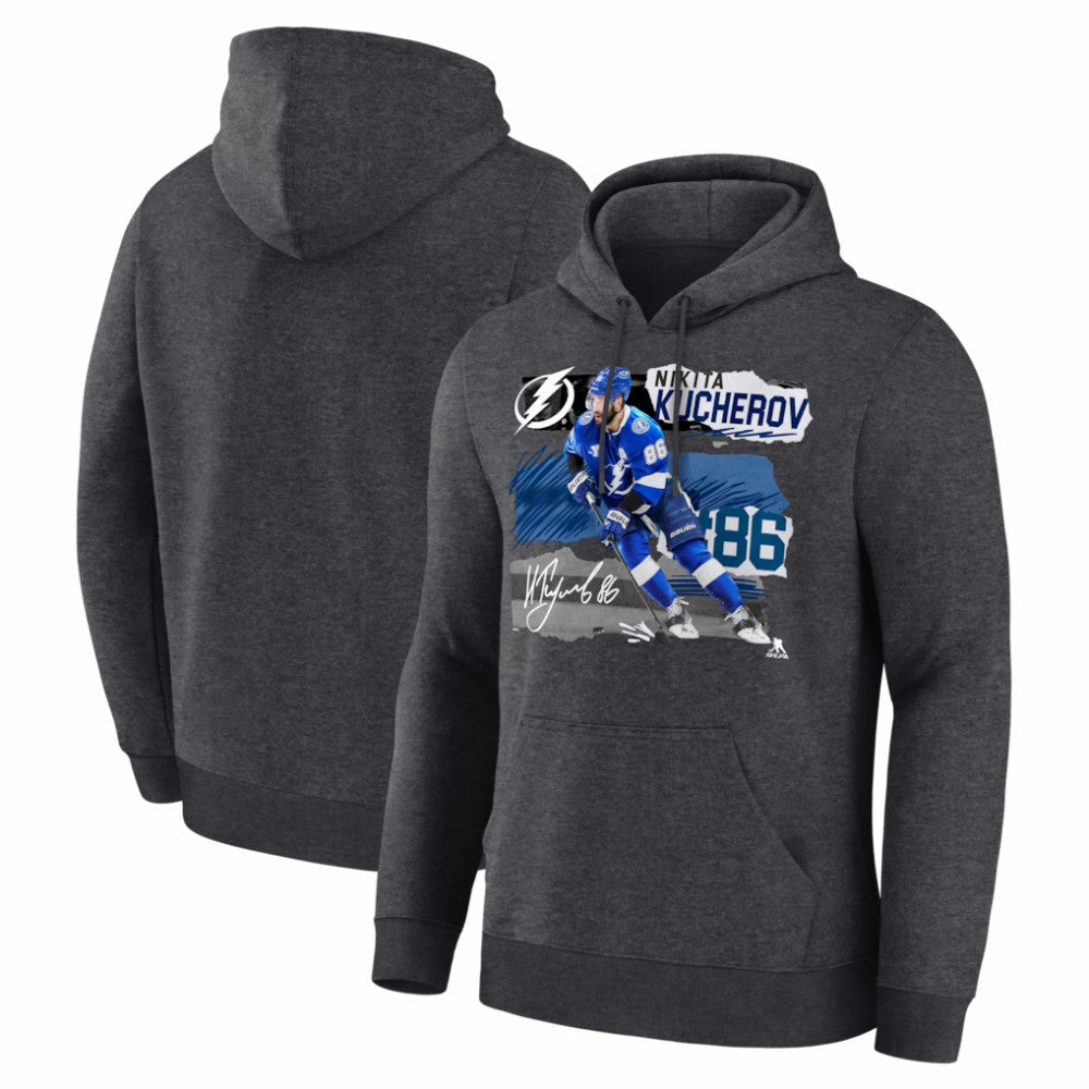 Nikita Kucherov Tampa Bay Lightning - Fresh Ice Hoodie Charcoal