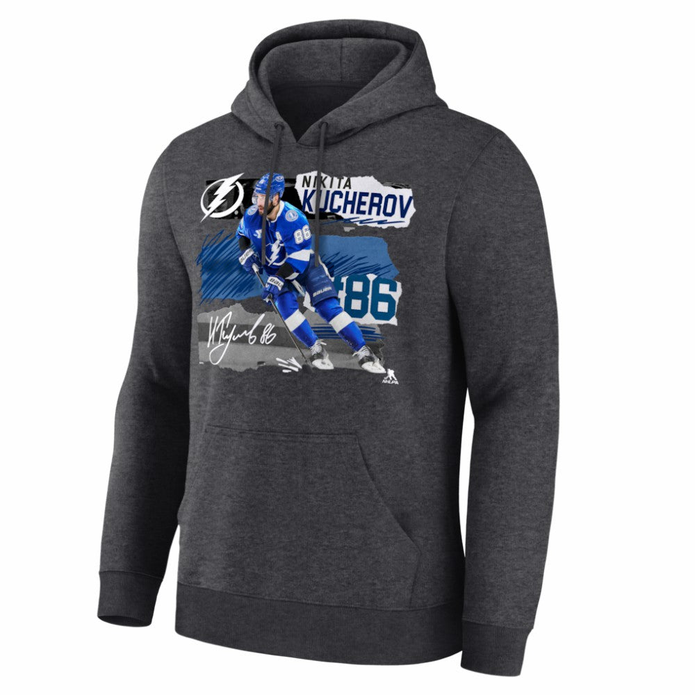 Nikita Kucherov Tampa Bay Lightning - Fresh Ice Hoodie Charcoal