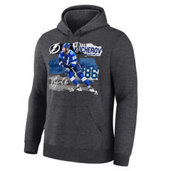Nikita Kucherov Tampa Bay Lightning - Fresh Ice Hoodie Charcoal