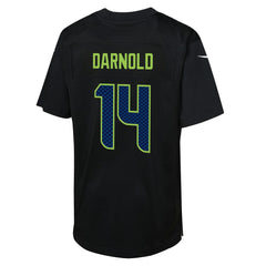 Sam Darnold Seattle Seahawks Youth Super Bowl LX Carbon Fashion Game Jersey Black - Nike