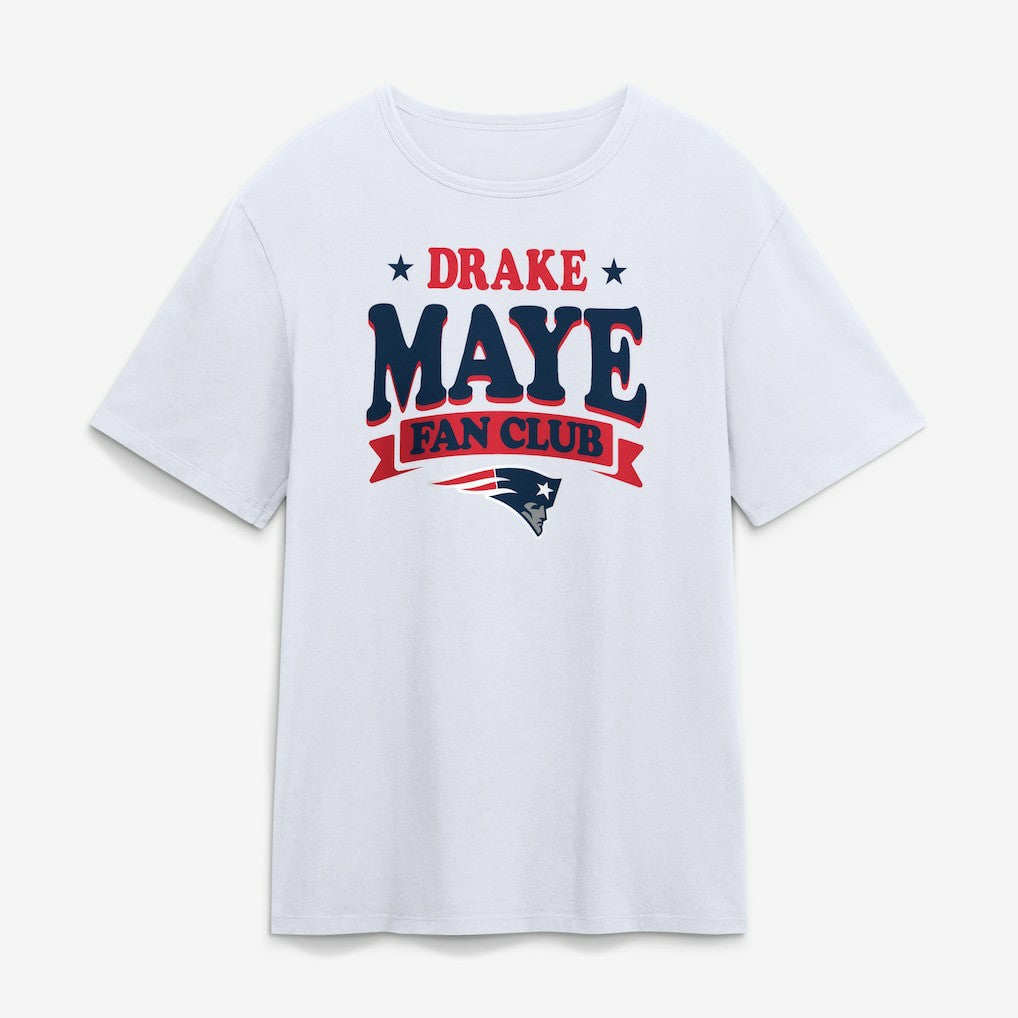 New England Patriots Drake Maye Fan Club T-Shirt White - NFL