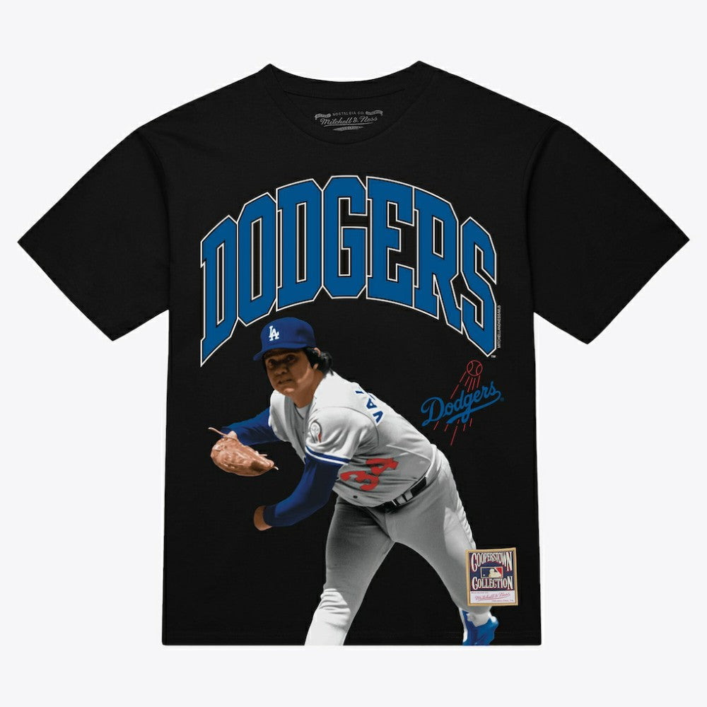 Fernando Valenzuela Los Angeles Dodgers Mitchell & Ness Photo Arch Player Graphic T-Shirt Sale