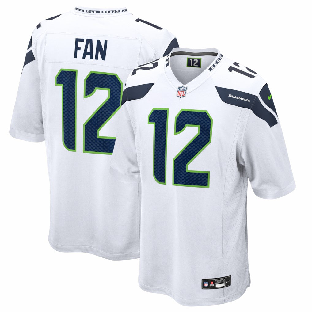 12s Seattle Seahawks Game Jersey - White | NFL Jerseys