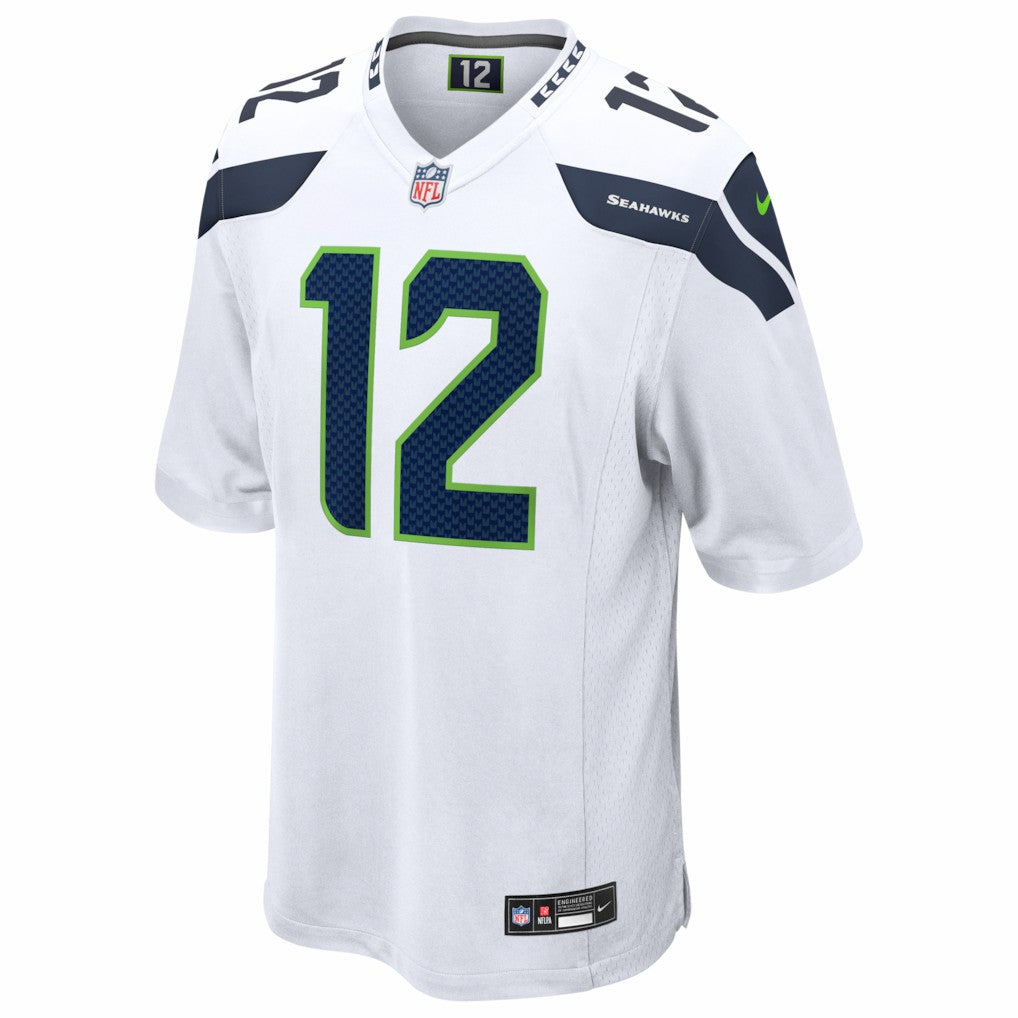 12s Seattle Seahawks Game Jersey - White | NFL Jerseys