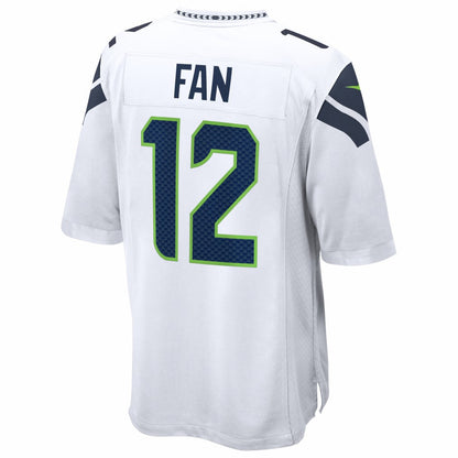 12s Seattle Seahawks Game Jersey - White | NFL Jerseys
