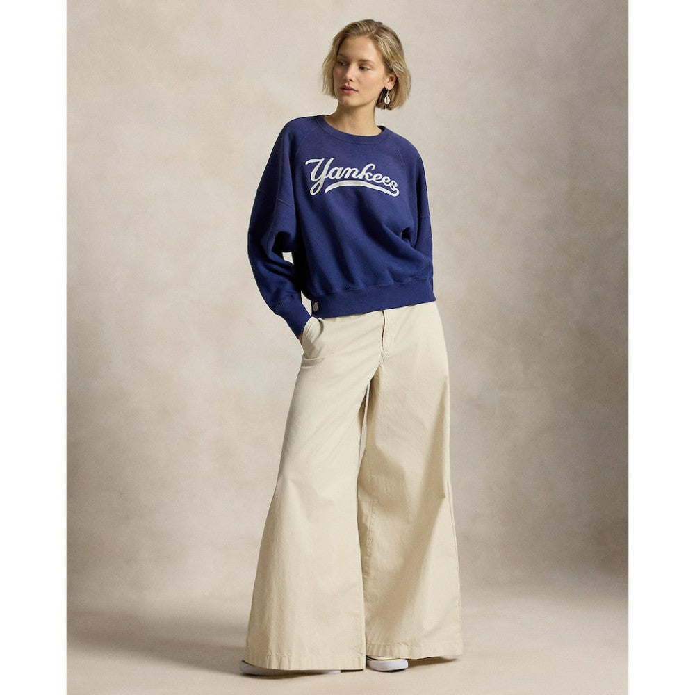 Yankees Polo Ralph Lauren Women's Vintage Knit Sweatshirt discount