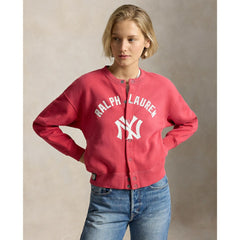 Yankees Polo Ralph Lauren Women's Seasonal Knit Full-Snap Cardigan On Sale