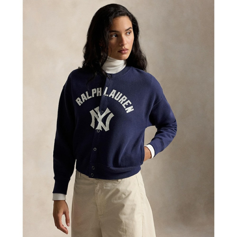 Yankees Polo Ralph Lauren Women's Seasonal Knit Full-Snap Cardigan Online