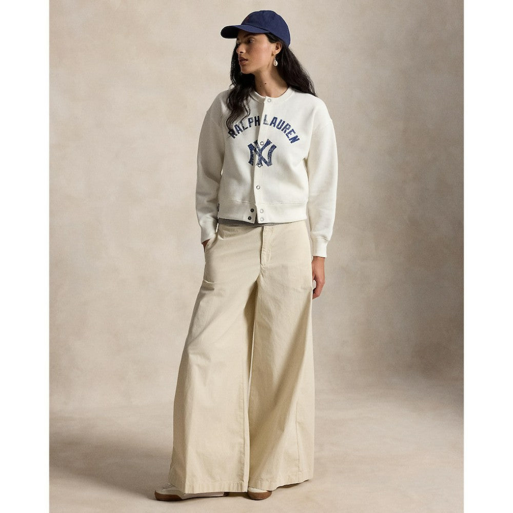 Yankees Polo Ralph Lauren Women's Seasonal Knit Full-Snap Cardigan Near Me