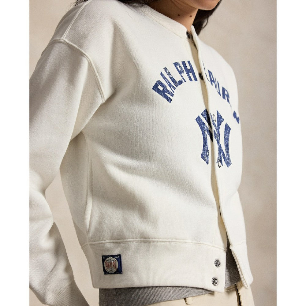 Yankees Polo Ralph Lauren Women's Seasonal Knit Full-Snap Cardigan Near Me