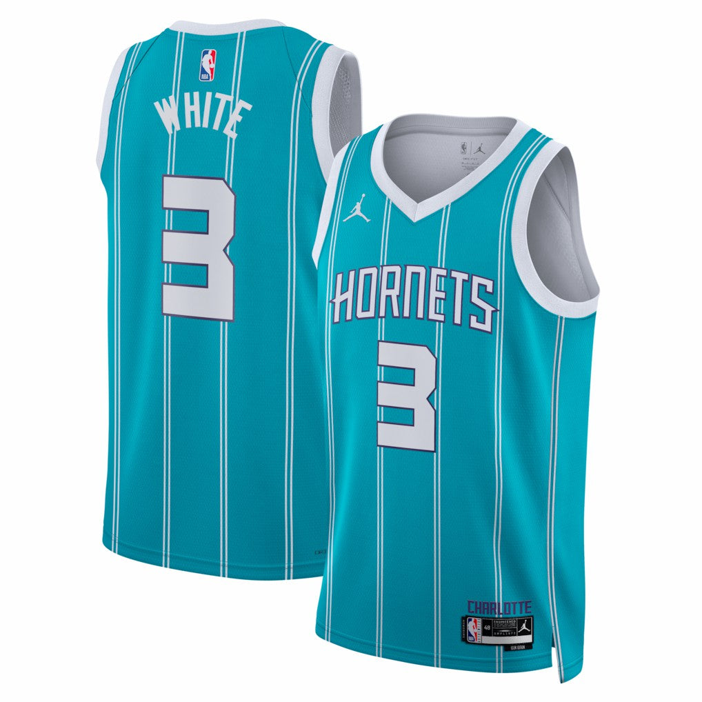 NBA - Coby White Charlotte Hornets Jordan Brand Unisex Swingman Jersey - Icon Edition - Teal