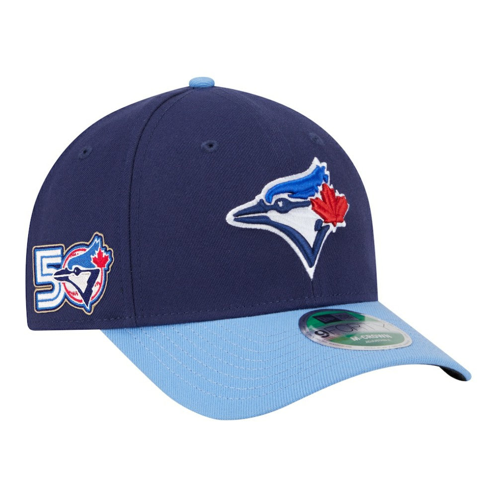 Toronto Blue Jays New Era 50th Season Player Replica Side Patch 9FORTY Adjustable Hat On Sale