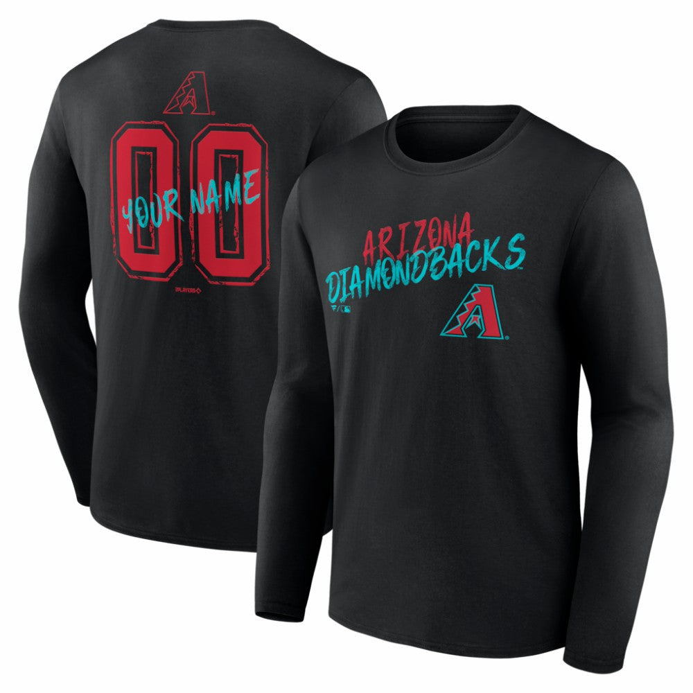 Arizona Diamondbacks  Hustle Personalized Name & Number Long Sleeve T-Shirt Clearance