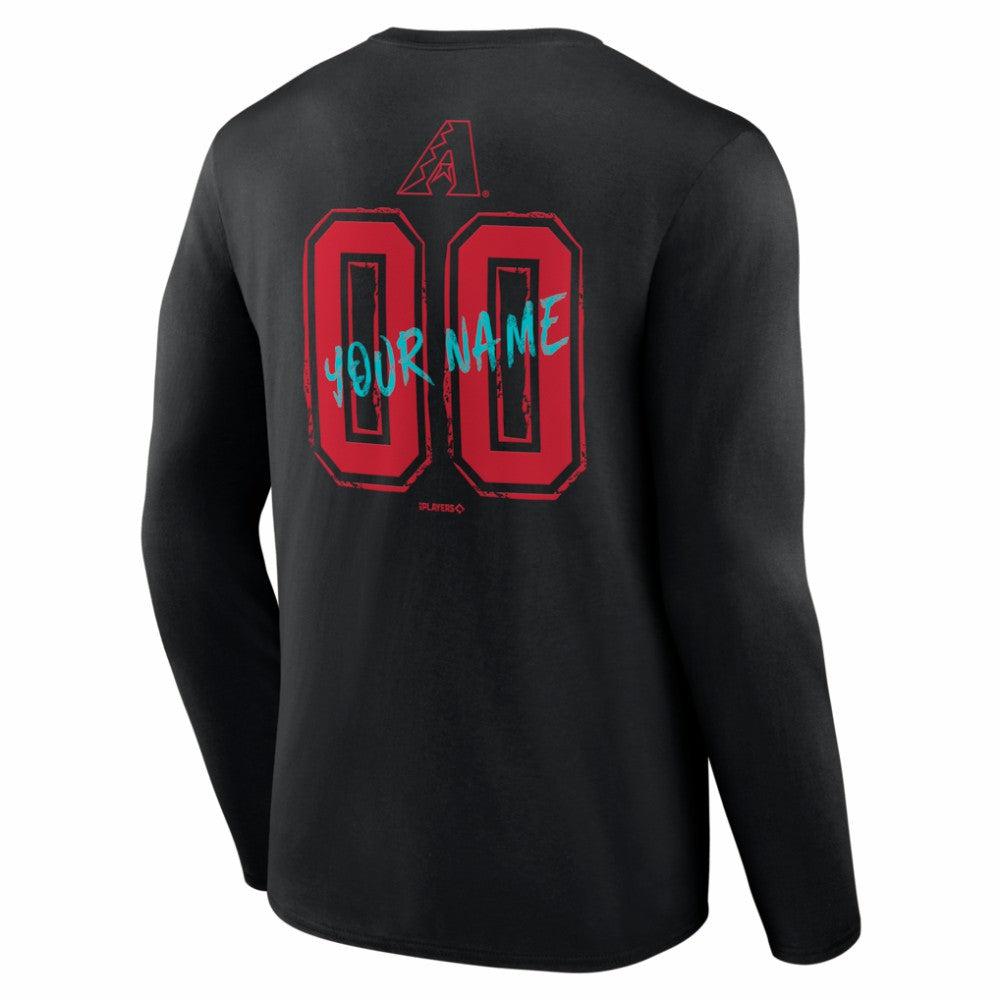 Arizona Diamondbacks  Hustle Personalized Name & Number Long Sleeve T-Shirt Clearance