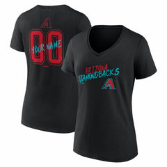 Arizona Diamondbacks Women's Hustle Personalized Name & Number V-Neck T-Shirt Lifestyle