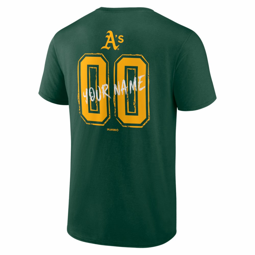 Athletics  Hustle Personalized Name & Number T-Shirt On Sale