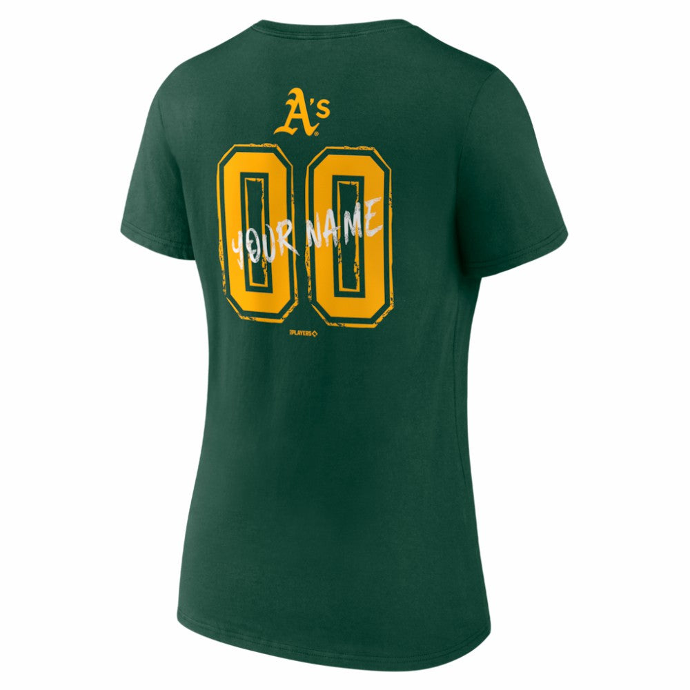 Athletics Women's Hustle Personalized Name & Number V-Neck T-Shirt for sale