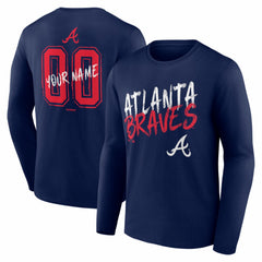 Atlanta Braves  Hustle Personalized Name & Number Long Sleeve T-Shirt Online