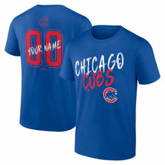 Chicago Cubs  Hustle Personalized Name & Number T-Shirt Lifestyle