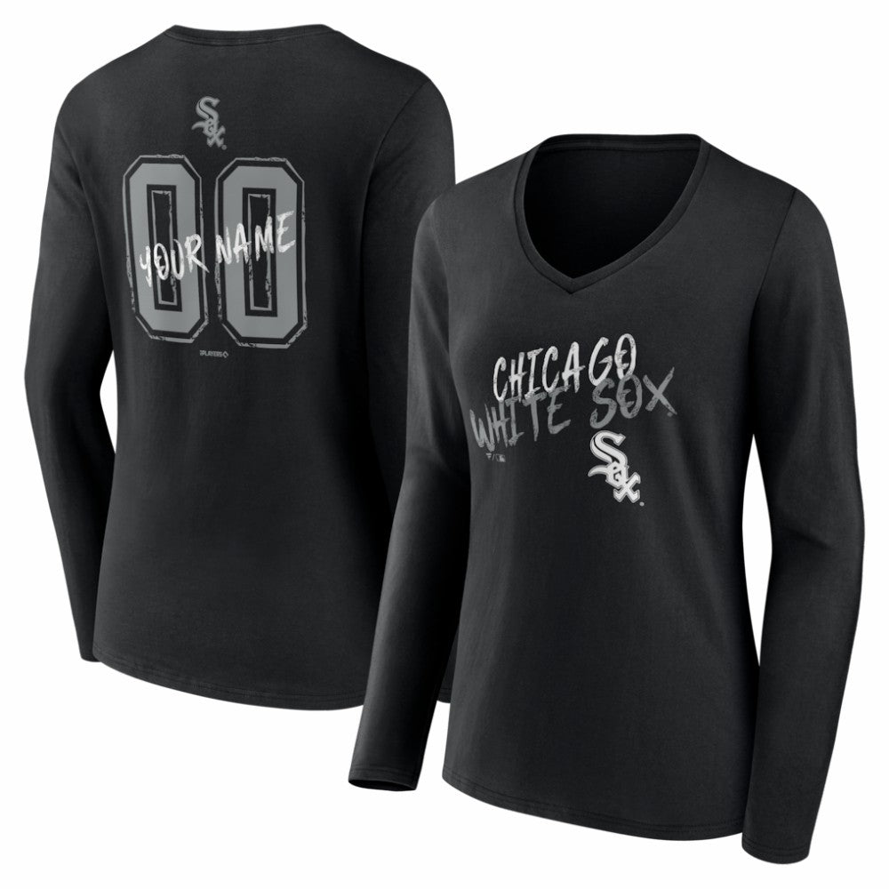 Chicago White Sox Women's Hustle Personalized Name & Number Long Sleeve V-Neck T-Shirt Online