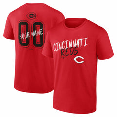 Cincinnati Reds  Hustle Personalized Name & Number T-Shirt Lifestyle