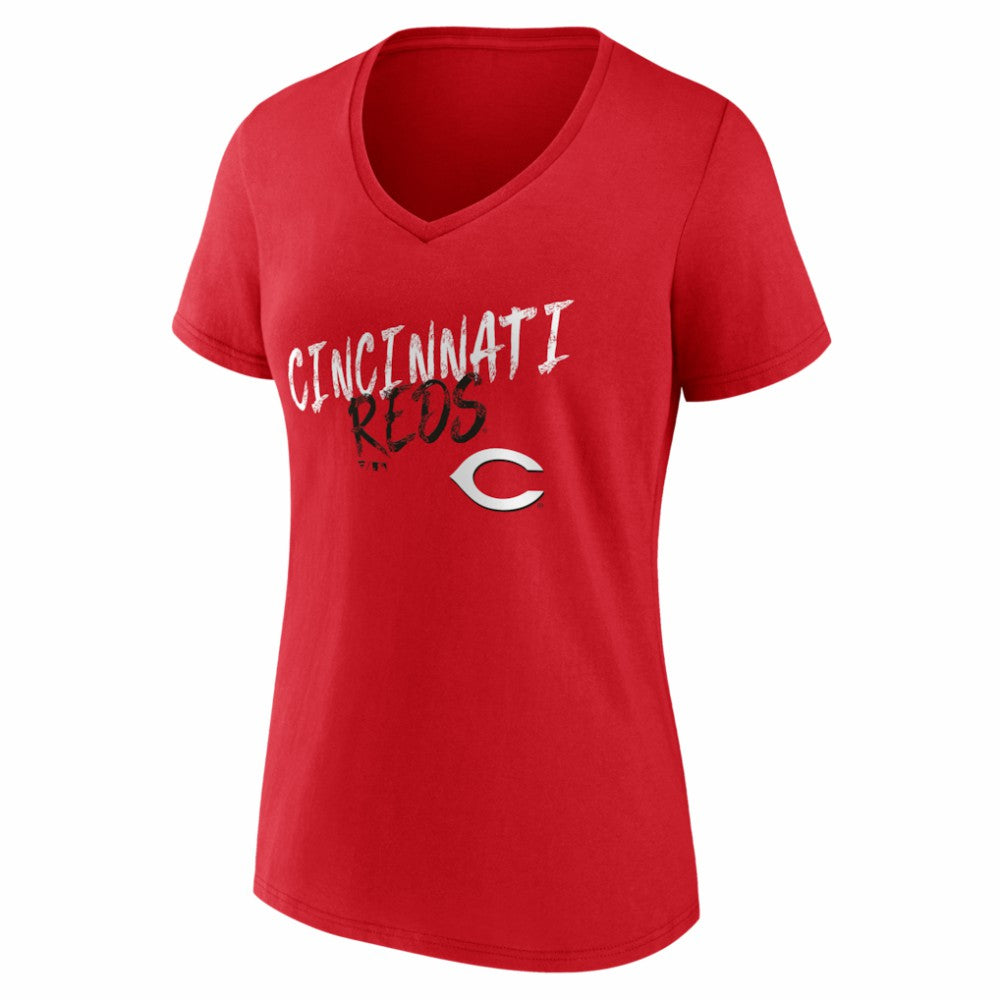 Cincinnati Reds Women's Hustle Personalized Name & Number V-Neck T-Shirt Near Me