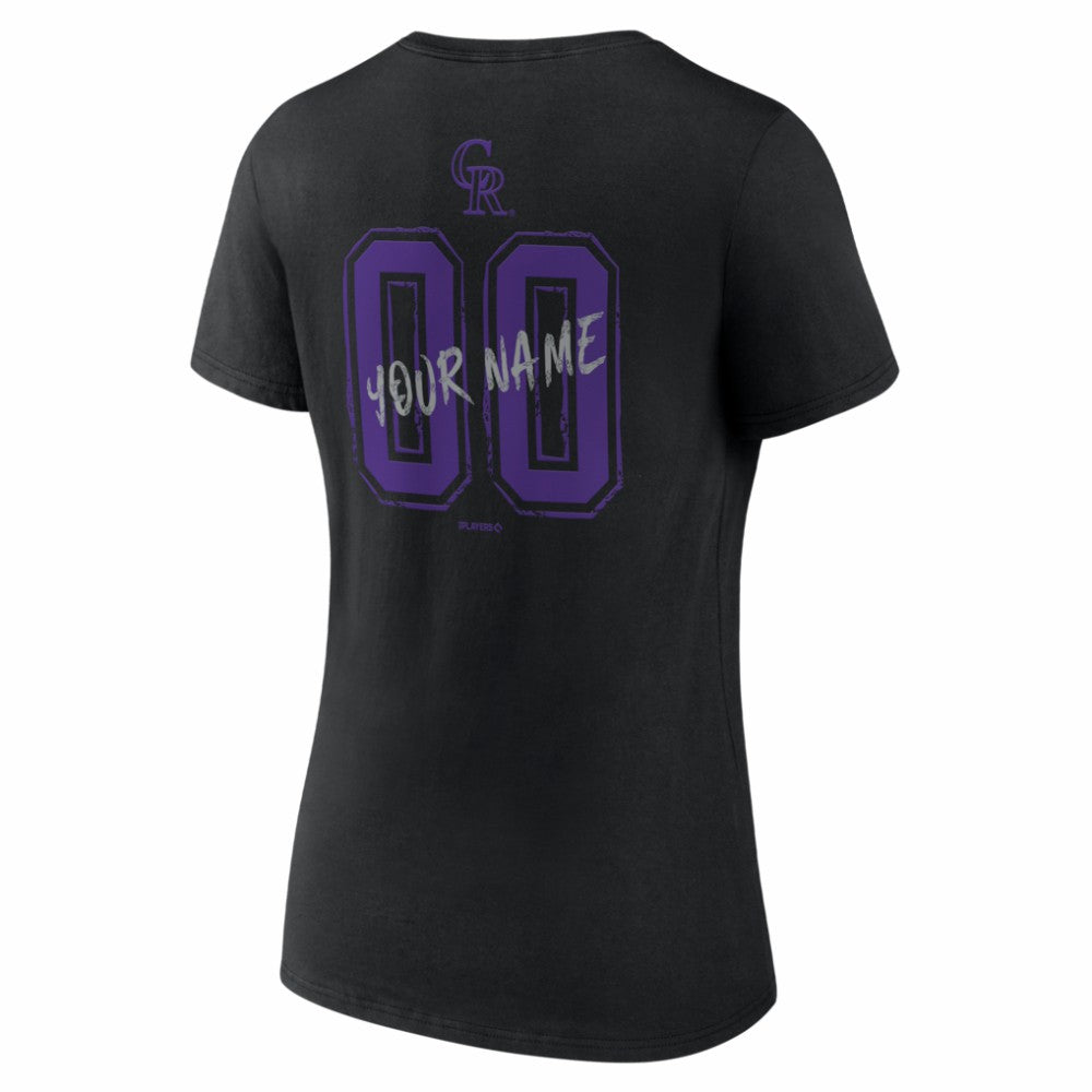 Colorado Rockies Women's Hustle Personalized Name & Number V-Neck T-Shirt discount