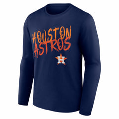 Houston Astros  Hustle Personalized Name & Number Long Sleeve T-Shirt Near Me