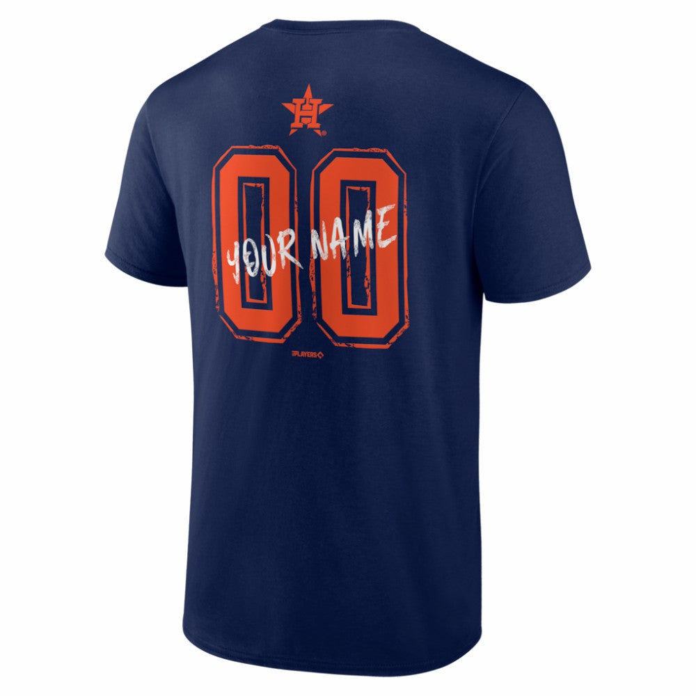 Houston Astros  Hustle Personalized Name & Number T-Shirt Lifestyle