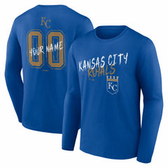 Kansas City Royals  Hustle Personalized Name & Number Long Sleeve T-Shirt for sale
