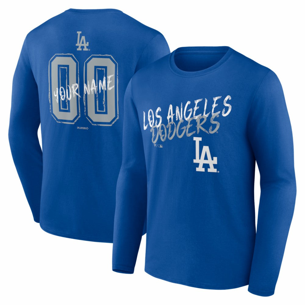 Los Angeles Dodgers  Hustle Personalized Name & Number Long Sleeve T-Shirt for sale