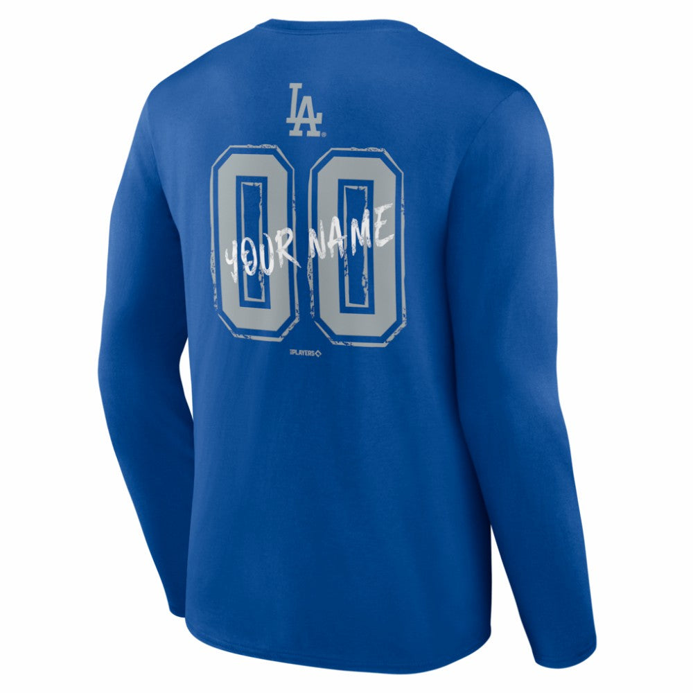 Los Angeles Dodgers  Hustle Personalized Name & Number Long Sleeve T-Shirt for sale