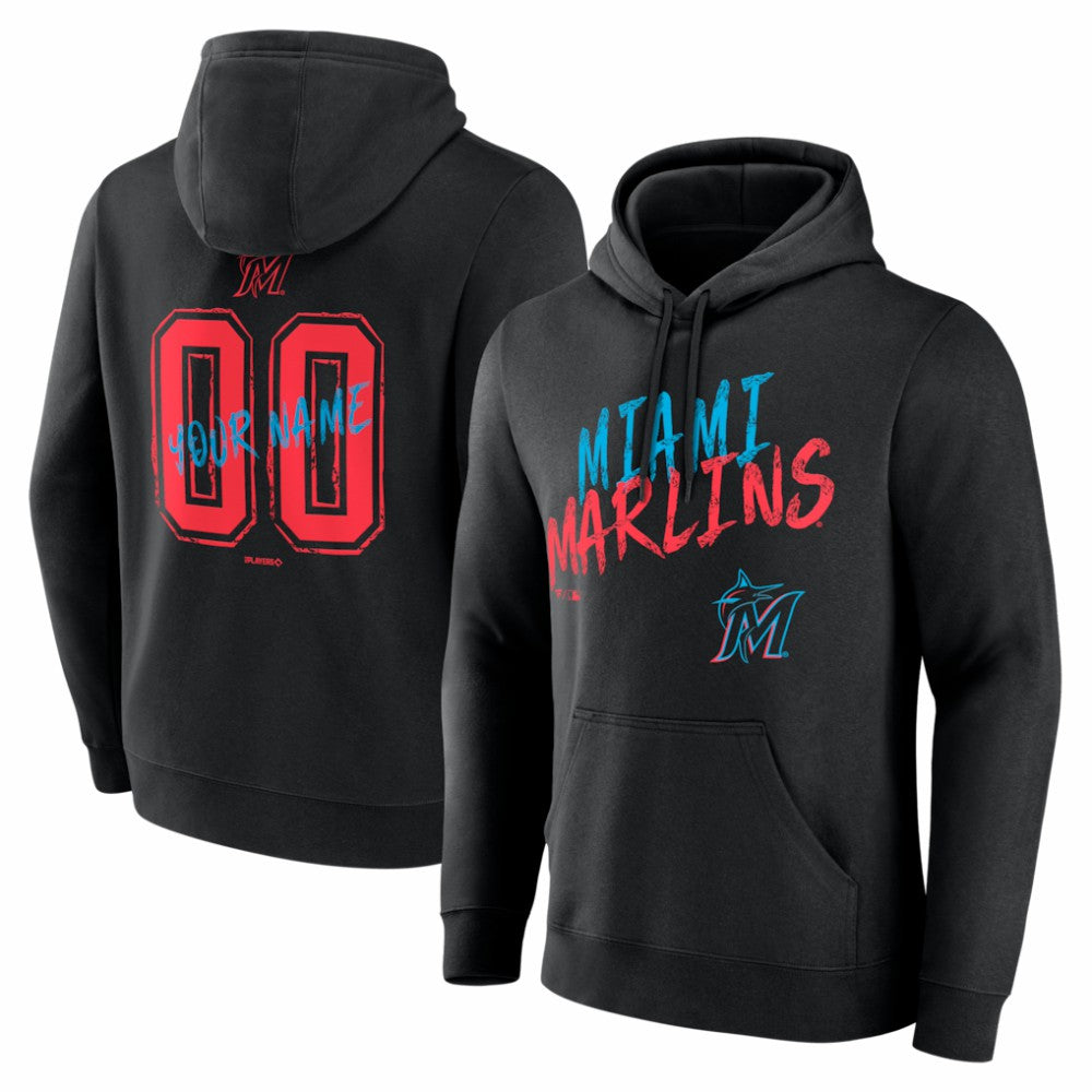 Miami Marlins  Hustle Personalized Name & Number Hoodie On Sale