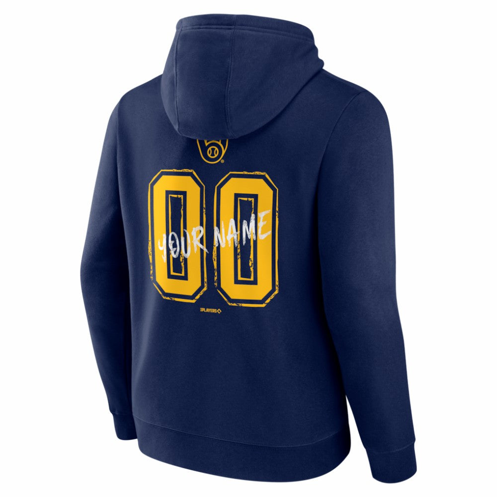 Milwaukee Brewers  Hustle Personalized Name & Number Hoodie Clearance