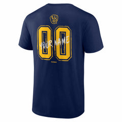 Milwaukee Brewers  Hustle Personalized Name & Number T-Shirt Sale