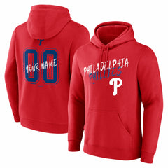 Philadelphia Phillies  Hustle Personalized Name & Number Hoodie Lifestyle