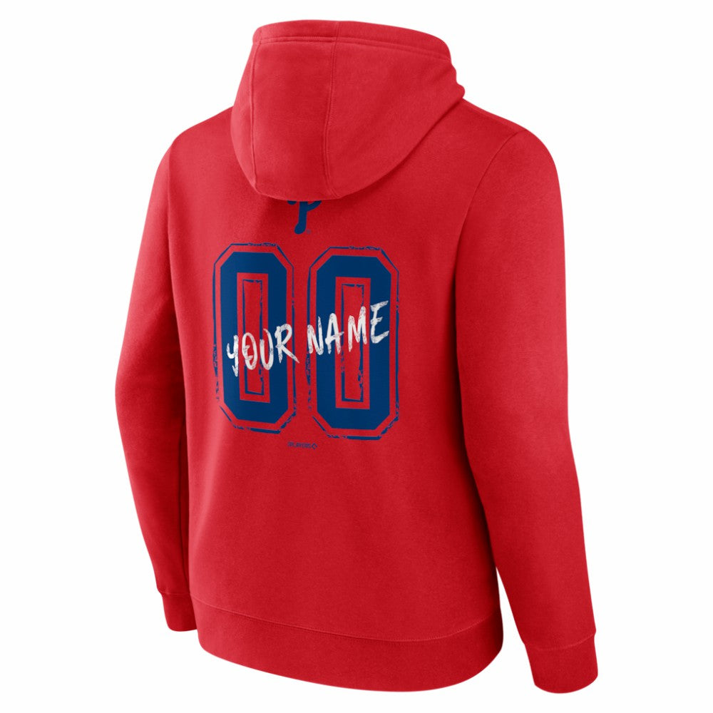 Philadelphia Phillies  Hustle Personalized Name & Number Hoodie Lifestyle