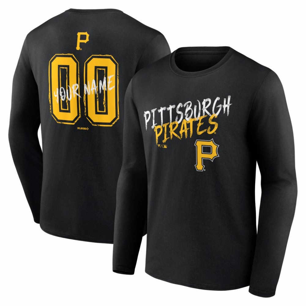 Pittsburgh Pirates  Hustle Personalized Name & Number Long Sleeve T-Shirt Clearance