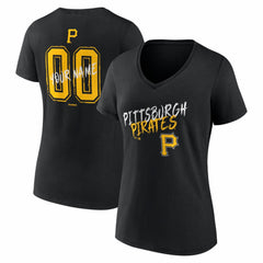 Pittsburgh Pirates Women's Hustle Personalized Name & Number V-Neck T-Shirt Online