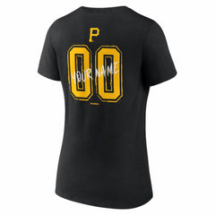 Pittsburgh Pirates Women's Hustle Personalized Name & Number V-Neck T-Shirt Online