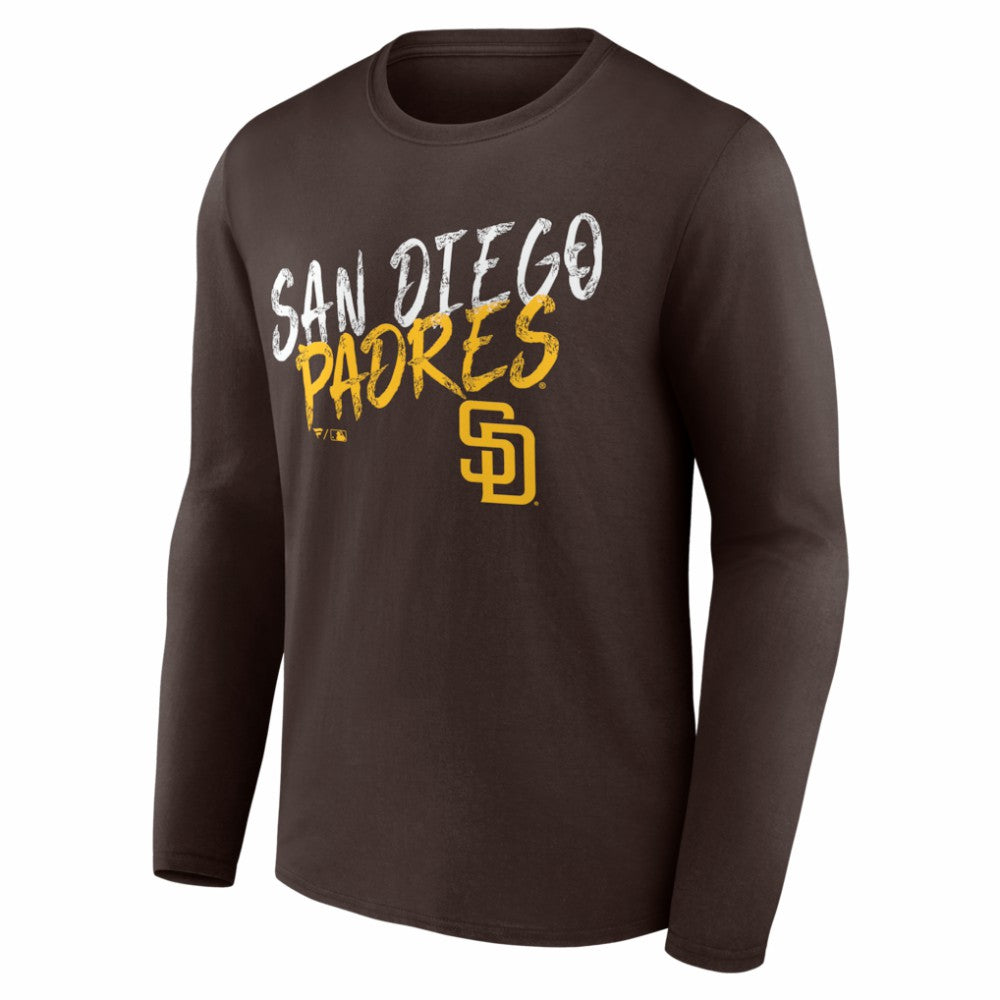 San Diego Padres  Hustle Personalized Name & Number Long Sleeve T-Shirt On Sale