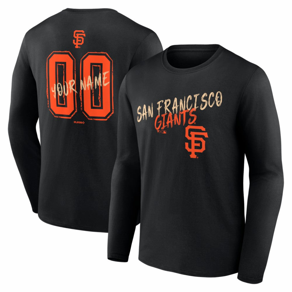 San Francisco Giants  Hustle Personalized Name & Number Long Sleeve T-Shirt for sale