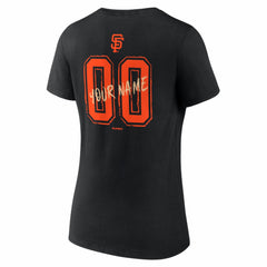 San Francisco Giants Women's Hustle Personalized Name & Number V-Neck T-Shirt Clearance
